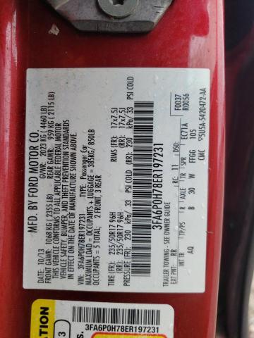 Photo 10 from auction – 2014 FORD FUSION SE with VIN 3FA6P0H78ER197231