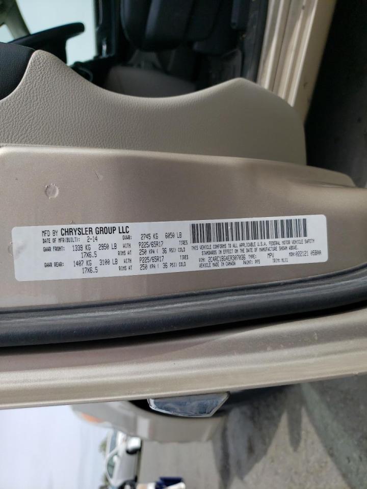 Photo 10 from auction – 2014 CHRYSLER TOWN & COU with VIN 2C4RC1BG4ER307036