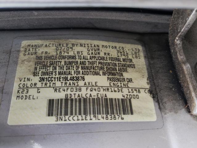 Photo 10 from auction – 2009 NISSAN VERSA S with VIN 3N1CC11E19L483876