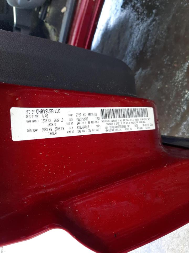 Photo 10 from auction – 2008 DODGE DAKOTA SXT with VIN 1D7HW38K48S616489