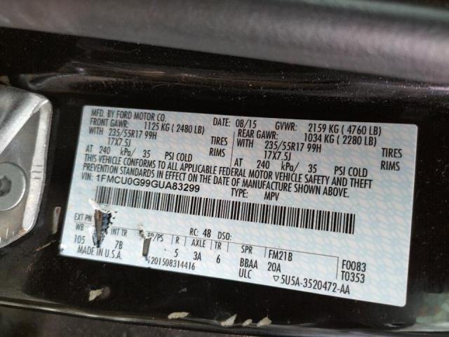 Photo 10 from auction – 2016 FORD ESCAPE SE with VIN 1FMCU0G99GUA83299