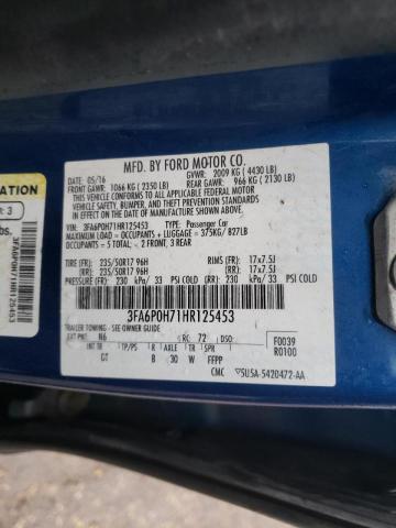 Photo 10 from auction – 2017 FORD FUSION SE with VIN 3FA6P0H71HR125453