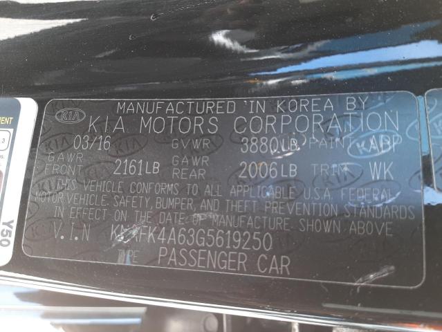 Photo 10 from auction – 2016 KIA FORTE LX with VIN KNAFK4A63G5619250