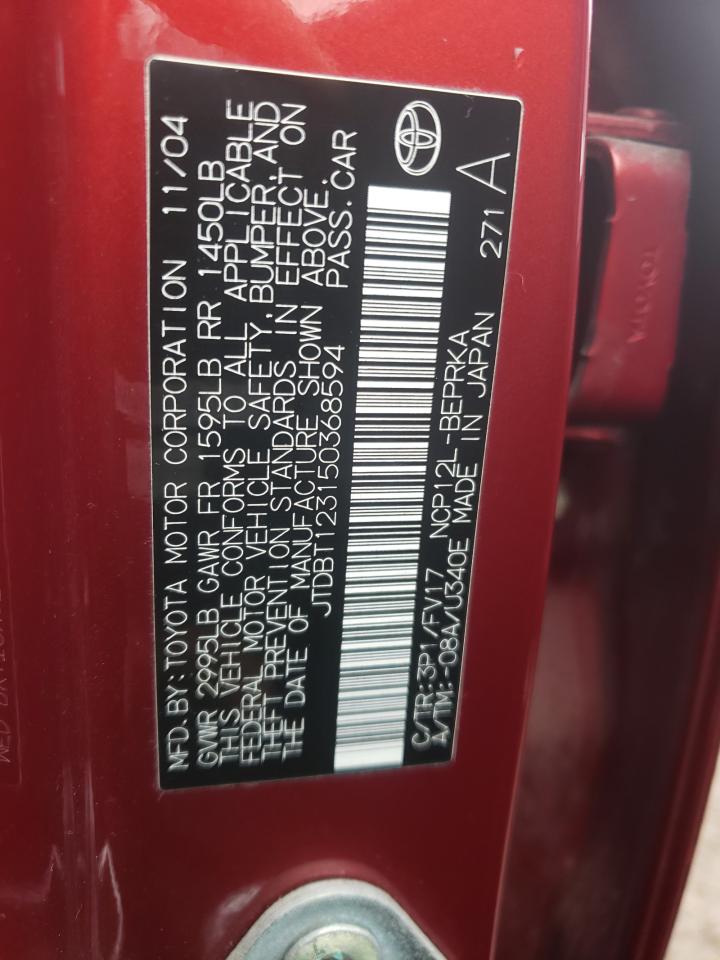 Photo 10 from auction – 2005 TOYOTA ECHO with VIN JTDBT123150368594
