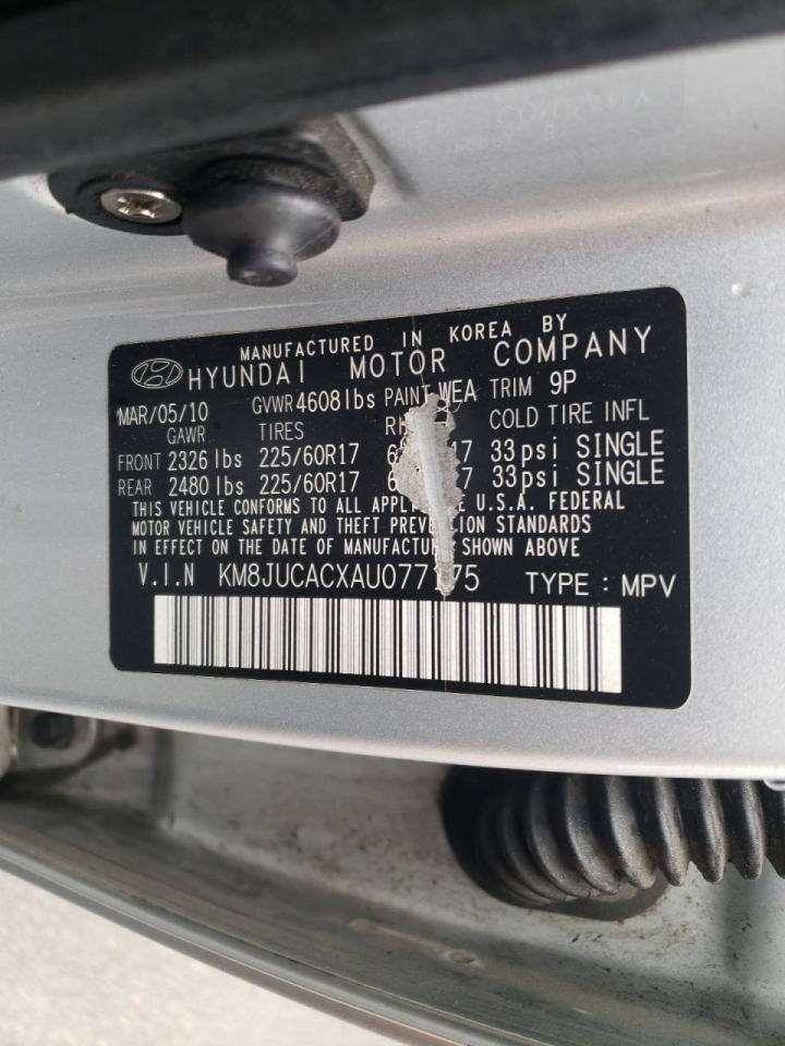 Photo 10 from auction – 2010 HYUNDAI TUCSON GLS with VIN KM8JUCACXAU077175