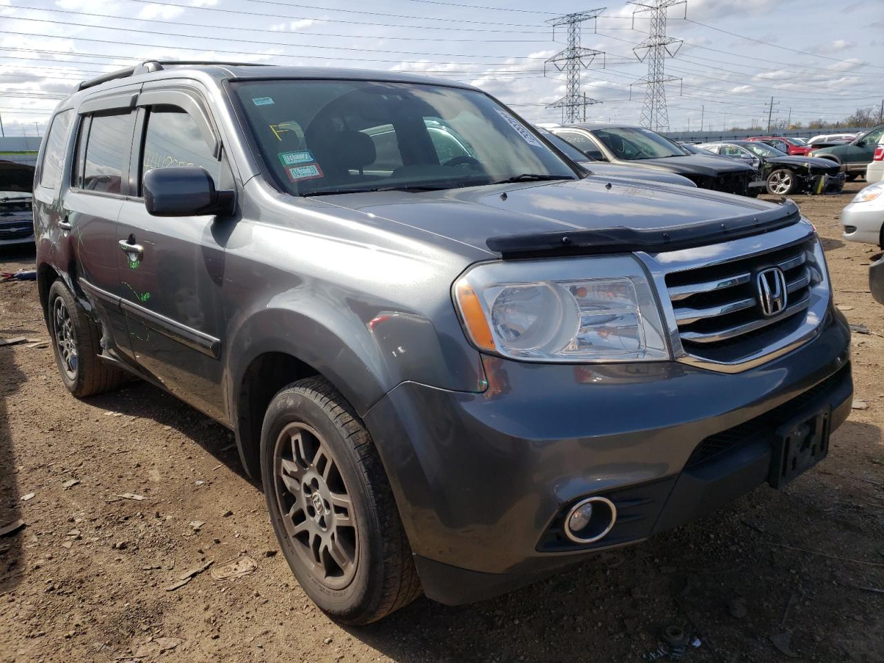 HONDA PILOT EXLN 2013 with VIN 5FNYF4H76DB076744 - Photo from auction