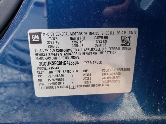 Photo 10 from auction – 2017 CHEVROLET SILVERADO with VIN 3GCUKSEC8HG428304