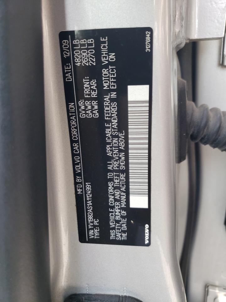 Photo 10 from auction – 2010 VOLVO S80 3.2 with VIN YV1982AS1A1124991