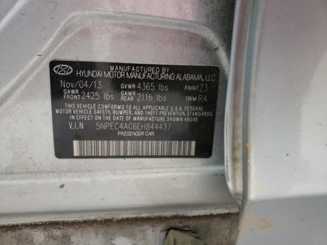 Photo 10 from auction – 2014 HYUNDAI SONATA SE with VIN 5NPEC4AC6EH844437