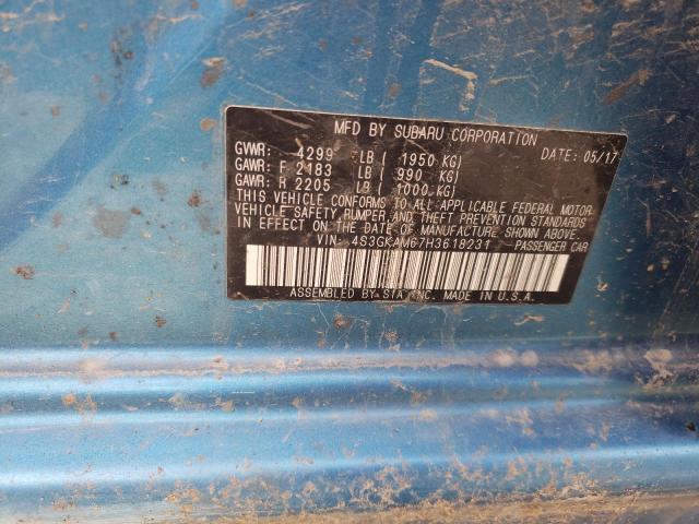 Photo 10 from auction – 2017 SUBARU IMPREZA SP with VIN 4S3GKAM67H3618231