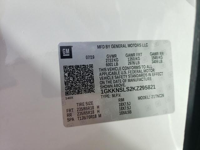 Photo 10 from auction – 2019 GMC ACADIA SLE with VIN 1GKKNSLS2KZ295821