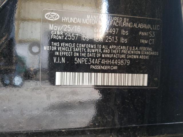 Photo 10 from auction – 2017 HYUNDAI SONATA SPO with VIN 5NPE34AF4HH449879