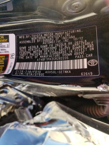 Photo 10 from auction – 2012 TOYOTA CAMRY BASE with VIN 4T4BF1FK2CR262235