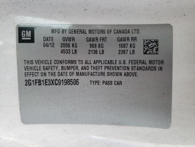 Photo 10 from auction – 2012 CHEVROLET CAMERO with VIN 2G1FB1E3XC9198506