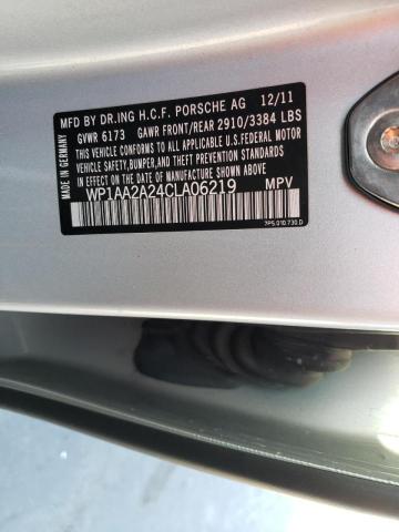 Photo 10 from auction – 2012 PORSCHE CAYENNE with VIN WP1AA2A24CLA06219