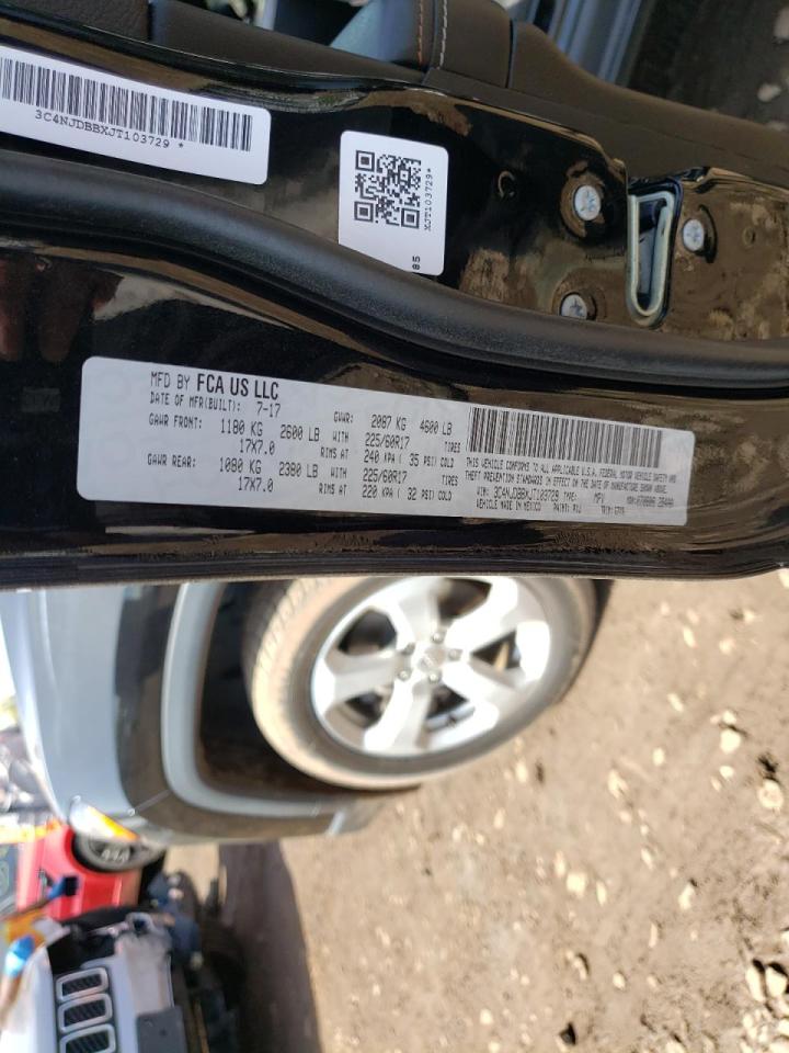 Photo 10 from auction – 2018 JEEP COMPASS LA with VIN 3C4NJDBBXJT103729