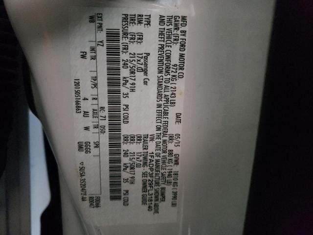 Photo 10 from auction – 2015 FORD FOCUS SE with VIN 1FADP3F29FL318140