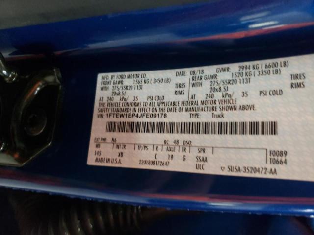 Photo 10 from auction – 2018 FORD F150 SUPER with VIN 1FTEW1EP4JFE09178