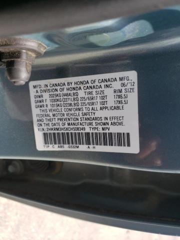 Photo 10 from auction – 2012 HONDA CR-V EX with VIN 2HKRM3H5XCH508349