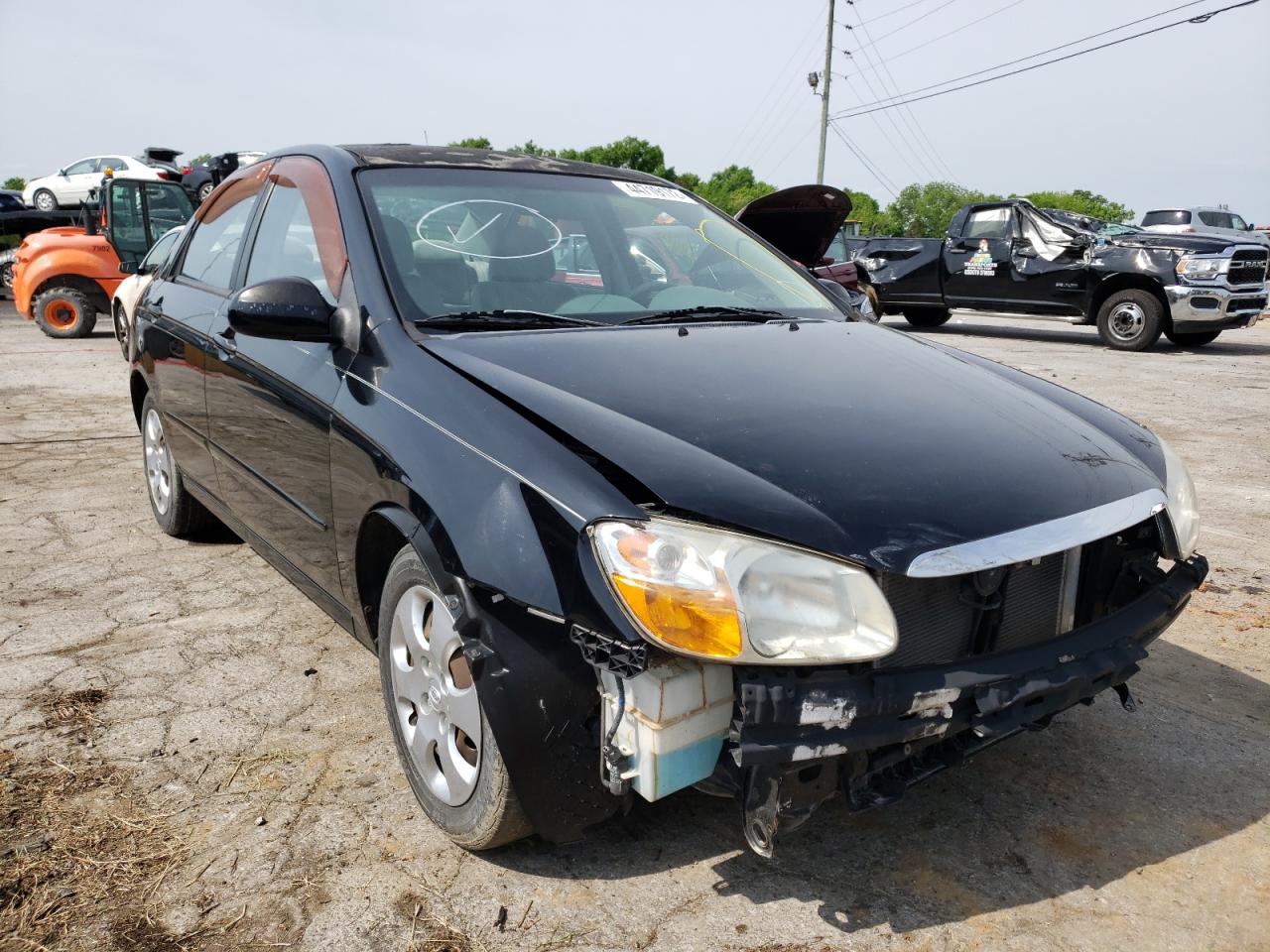 KIA SPECTRA EX 2009 with VIN KNAFE221895658031 - Photo from auction