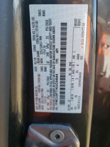 Photo 10 from auction – 2019 FORD ESCAPE S with VIN 1FMCU0F71KUC04044