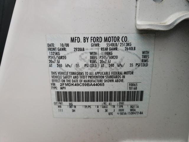 Photo 10 from auction – 2009 FORD EDGE LIMIT with VIN 2FMDK49C59BA44065