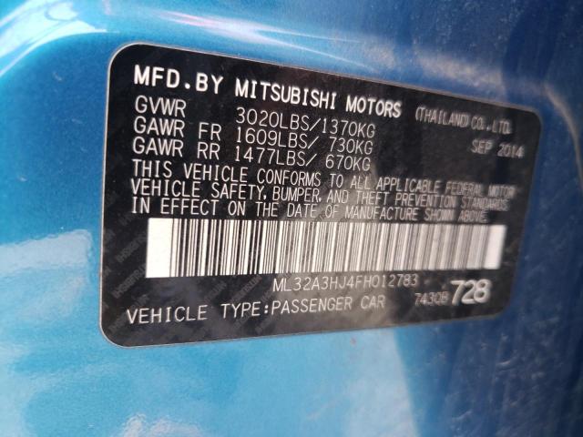 Photo 10 from auction – 2015 MITSUBISHI MIRAGE DE with VIN ML32A3HJ4FH012783