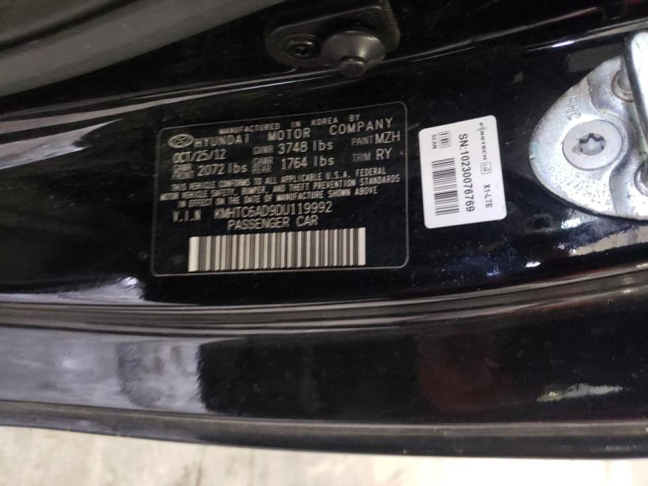 Photo 10 from auction – 2013 HYUNDAI VELOSTER with VIN KMHTC6AD9DU119992