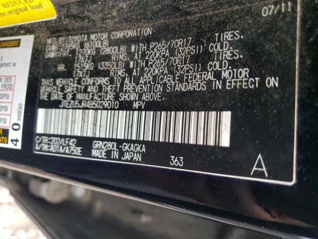 Photo 10 from auction – 2011 TOYOTA 4RUNNER SR with VIN JTEZU5JR4B5029010