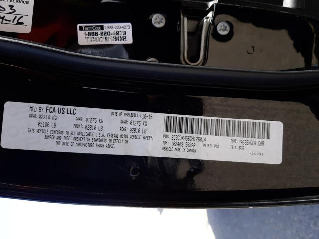 Photo 10 from auction – 2016 DODGE CHARGER SX with VIN 2C3CDXHG6GH126014