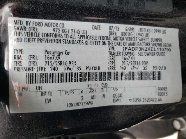 Photo 10 from auction – 2014 FORD FOCUS SE with VIN 1FADP3K2XEL110790
