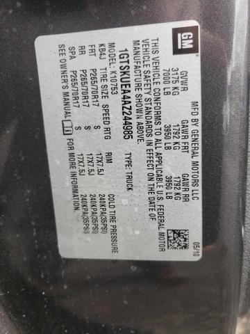 Photo 10 from auction – 2010 GMC SIERRA K15 with VIN 1GTSKUEA4AZ244985