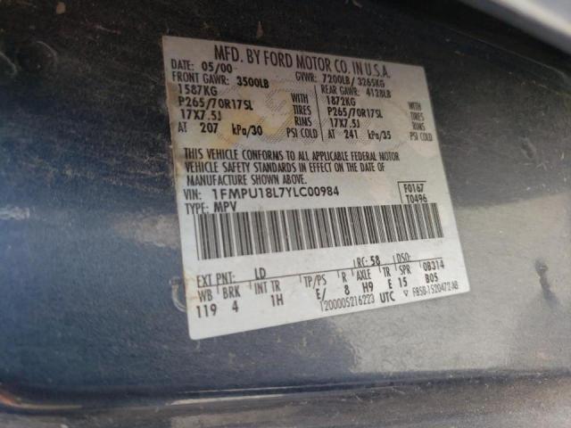 Photo 10 from auction – 2000 FORD EXPEDITION with VIN 1FMPU18L7YLC00984