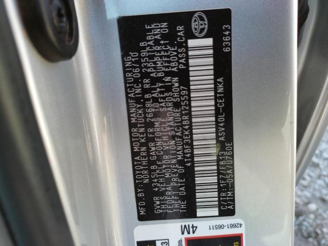 Photo 10 from auction – 2011 TOYOTA CAMRY BASE with VIN 4T4BF3EK4BR125597