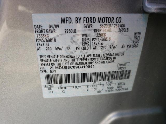 Zdjęcie 10 z aukcji – 2009 LINCOLN MKX z VIN 2LMDU88C89BJ10941