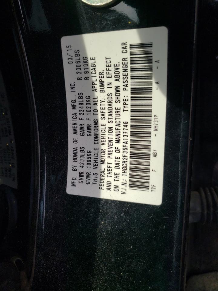 Photo 10 from auction – 2015 HONDA ACCORD LX with VIN 1HGCR2F35FA137746