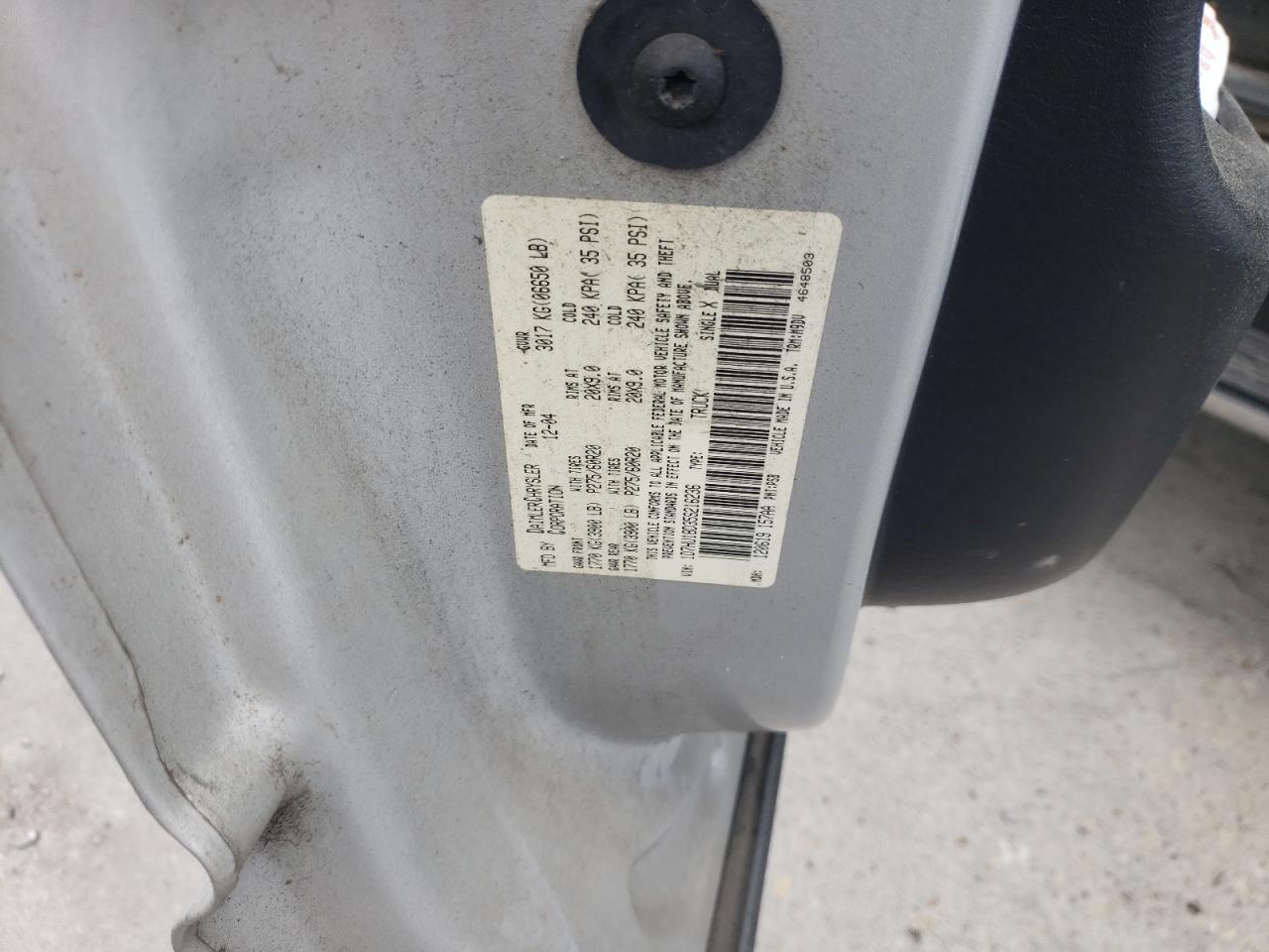 Photo 10 from auction – 2005 DODGE RAM 1500 S with VIN 1D7HU18D35S216236