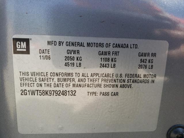 Photo 10 from auction – 2007 CHEVROLET IMPALA LT with VIN 2G1WT58K979248132