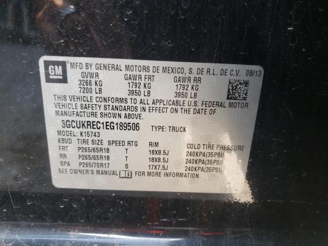 Photo 10 from auction – 2014 CHEVROLET SILVERADO with VIN 3GCUKREC1EG189506