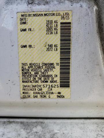 Photo 10 from auction – 2015 NISSAN ALTIMA 2.5 with VIN 1N4AL3AP2FC571625