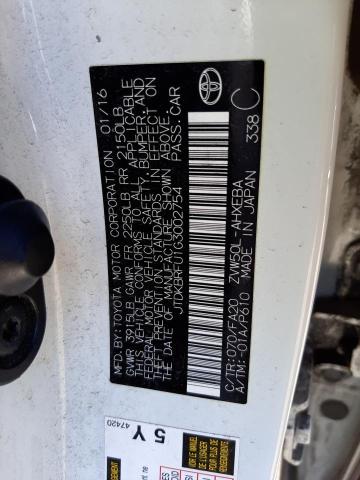 Photo 10 from auction – 2016 TOYOTA PRIUS with VIN JTDKBRFU1G3002754