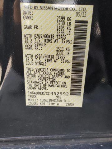 Photo 10 from auction – 2012 NISSAN FRONTIER S with VIN 1N6AD0ER7CC452592