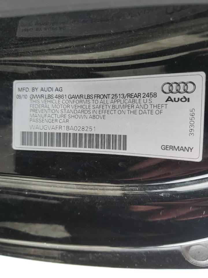 Photo 10 from auction – 2011 AUDI S5 PREMIUM with VIN WAUGVAFR1BA028251