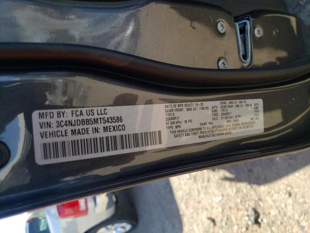 Photo 10 from auction – 2021 JEEP COMPASS LA with VIN 3C4NJDBB5MT543586