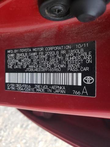 صورة رقم 10 من المزاد - 2011 TOYOTA COROLLA BA مع VIN JTDBU4EE0B9165960