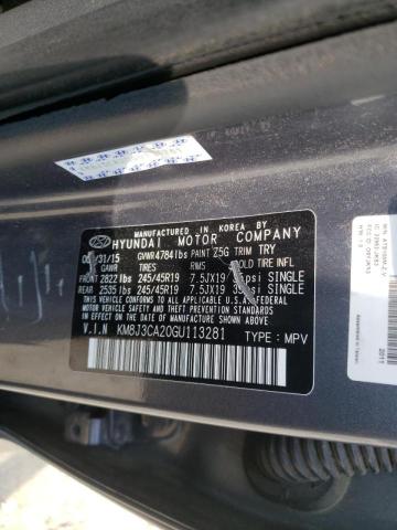 Photo 10 from auction – 2016 HYUNDAI TUCSON LIM with VIN KM8J3CA20GU113281