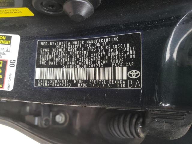 Photo 10 from auction – 2017 TOYOTA COROLLA L with VIN 5YFBURHE5HP707243