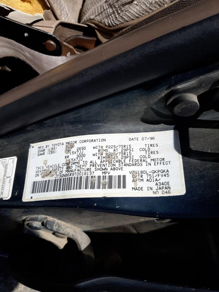 Photo 10 from auction – 1996 TOYOTA 4RUNNER SR with VIN JT3GN86R9T0018137