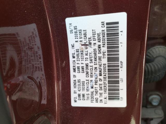 Photo 10 from auction – 2014 HONDA ACCORD LX with VIN 1HGCR2F3XEA256939