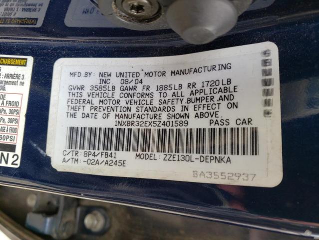 Photo 10 from auction – 2005 TOYOTA COROLLA CE with VIN 1NXBR32EX5Z401589